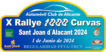 Placa X Rallye 1000 Curvas Sant Joan d'Alacant 2024